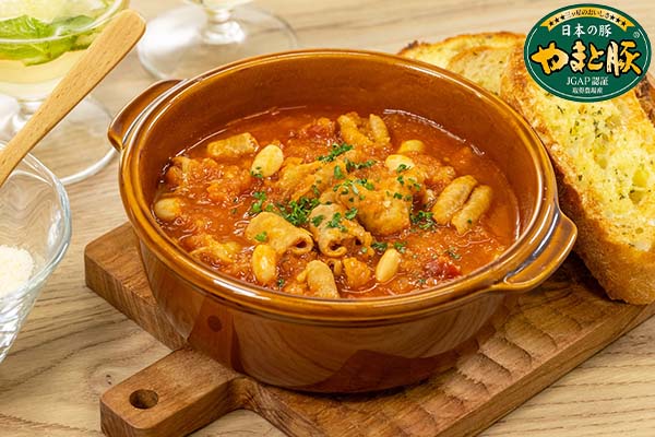 トリッパ風やまと豚モツのトマト煮